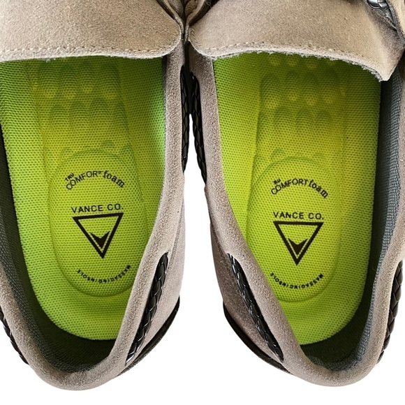 Vance Co Tyrell Mens 10.5 US Slip On Loafers Gray Tru‎ Comfort Foam Driving Shoe - Picture 12 of 15